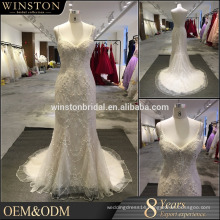 New arrival product wholesale Beautiful Fashion pearl white wedding dress